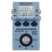 Zoom MS-70CDR компактная мульти педаль эффектов для электрогитары/Хорус/Дилей/Ревер/Без БП